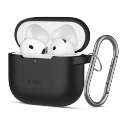 Tech-Protect Etui pokrowiec na Apple AirPods 4 Silicone Hook - czarne