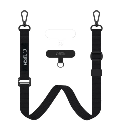 Smycz do telefonu Tech-Protect C6S CrossBody 2w1 czarna