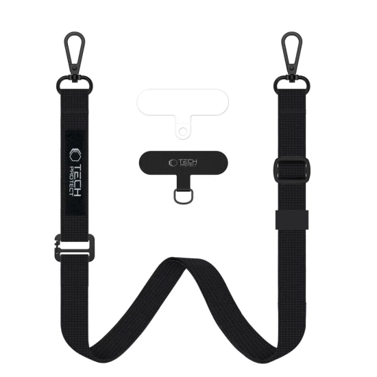 Smycz do telefonu Tech-Protect C6S CrossBody 2w1 czarna