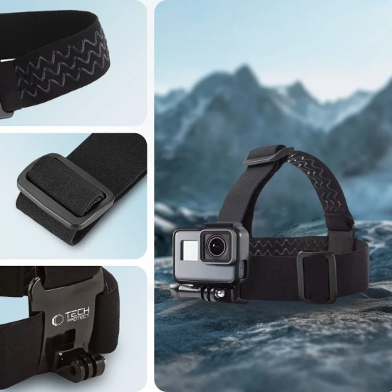 Tech-Protect Opaska na głowę do kamery sportowej GoPro DJI GA100 Head Moun