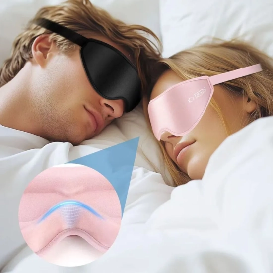 Tech-Protect Maska do spania na oczy Eyeshade Sleep Mask - różowa
