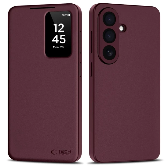 Tech-Protect Etui futerał na Samsung Galaxy S26 Smart Wallet - bordowy