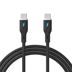 Kabel USB-C Akyga AK-USB-67 60 W 1 m czarny