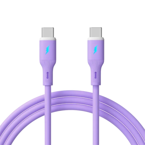 Kabel Akyga AK-USB-70 USB-C-USB-C 60 W 1 m fioletowy