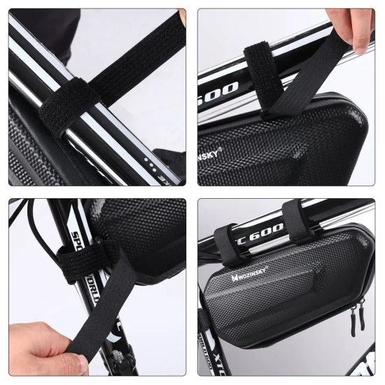 WOZINSKY Torba rowerowa na ramę roweru 1.5 l czarny