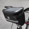 WOZINSKY Torba rowerowa na kierownicę z etui na telefon 2 l czarny