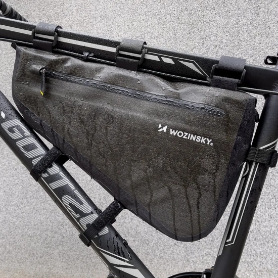 WOZINSKY Torba rowerowa na ramę roweru 5 l szara