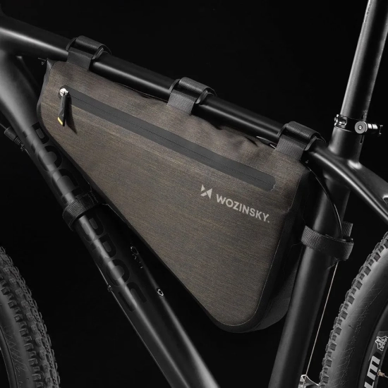 WOZINSKY Torba rowerowa na ramę roweru 5 l szara