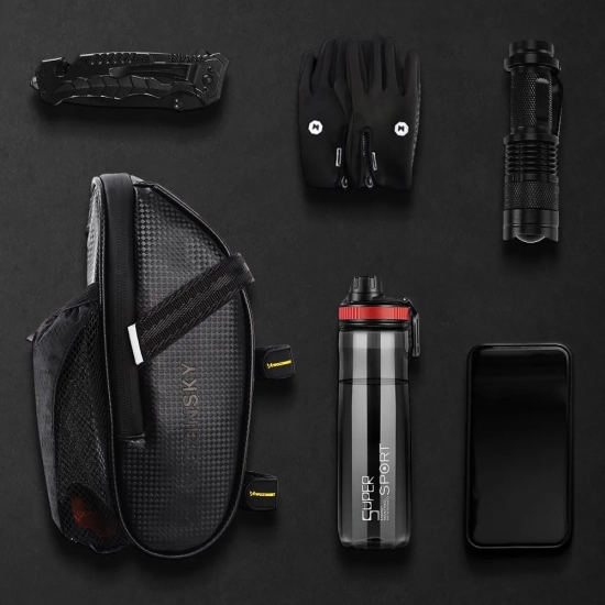 WOZINSKY Torba rowerowa pod siodełko 1.5 l czarny