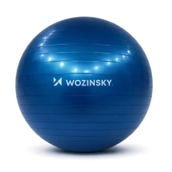 WOZINSKY Piłka gimnastyczna do ćwiczeń z pompką 65 cm - niebieska