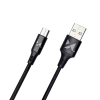 WOZINSKY Mocny kabel przewód w oplocie USB microUSB 2.4A 1m czarny