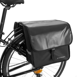 WOZINSKY Sakwa rowerowa na bagażnik podwójna 28 l czarna
