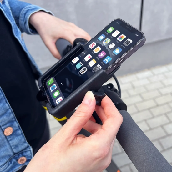 WOZINSKY Metalowy uchwyt na telefon do roweru. hulajnogi czarny