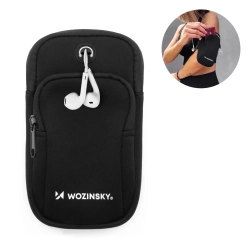 WOZINSKY Opaska na telefon do biegania armband czarna