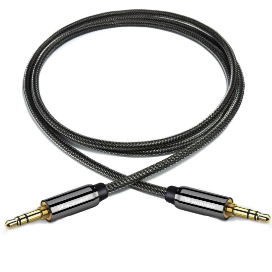 WOZINSKY Uniwersalny kabel przewód mini jack AUX 1.5m czarny