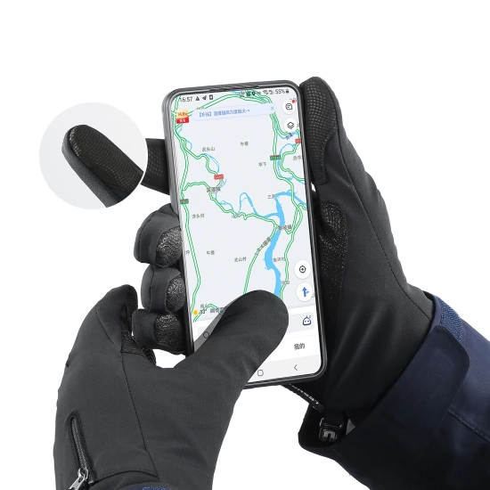 HURTEL Rękawiczki zimowe do telefonu sportowe outdoor narty rower jogging