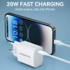 WOZINSKY Ładowarka sieciowa 20W USB-C 100-240V biała