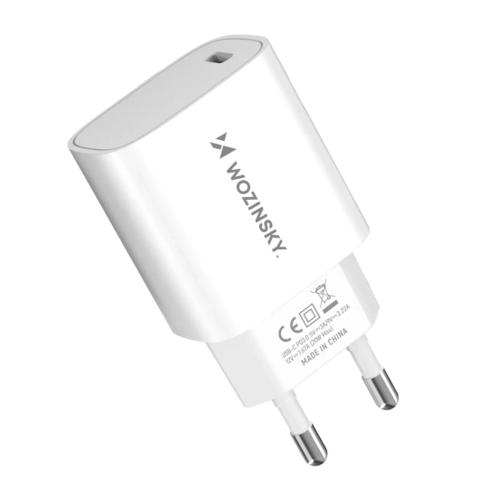 WOZINSKY Ładowarka sieciowa 20W USB-C 100-240V biała