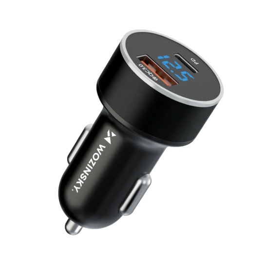 WOZINSKY Ładowarka samochodowa do zapalniczki USB-C USB-A 36W czarna