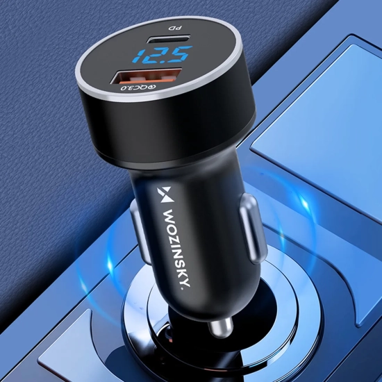 WOZINSKY Ładowarka samochodowa do zapalniczki USB-C USB-A 36W czarna