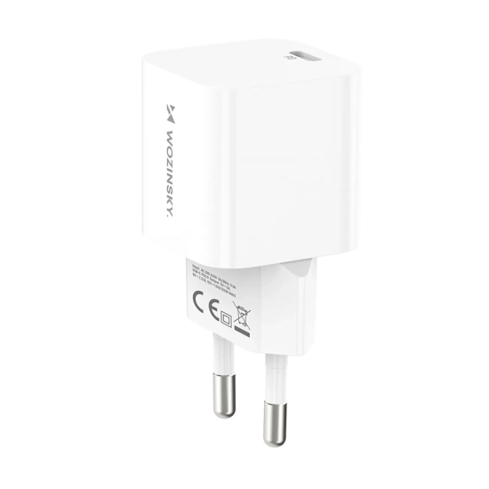 WOZINSKY Ładowarka sieciowa 100-240V PD USB-C 20W biała