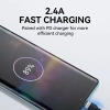 WOZINSKY Kabel przewód w oplocie USB-A - USB-C 2.4A 2m czarny
