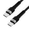 WOZINSKY Kabel przewód w oplocie USB-C - USB-C PD 65W 2m czarny
