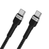 WOZINSKY Kabel przewód w oplocie USB-C - USB-C PD 65W 2m czarny