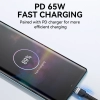 WOZINSKY Kabel przewód w oplocie USB-C - USB-C PD 65W 2m czarny