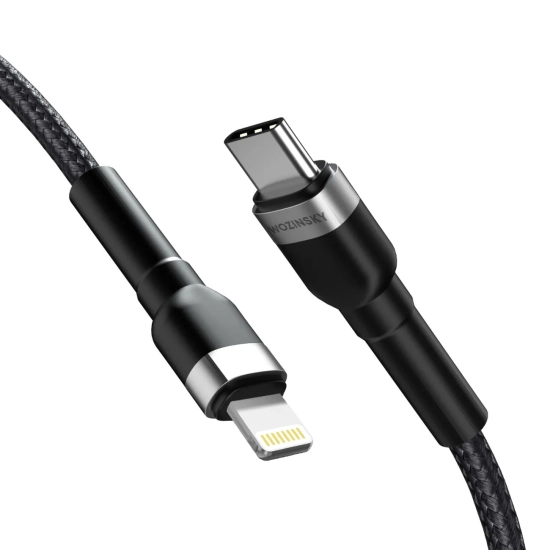 WOZINSKY Kabel przewód do iPhone USB-C - Lightning PD 30W 2m czarny