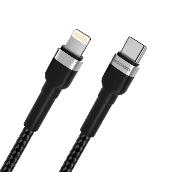 WOZINSKY Kabel przewód do iPhone USB-C - Lightning PD 30W 2m czarny