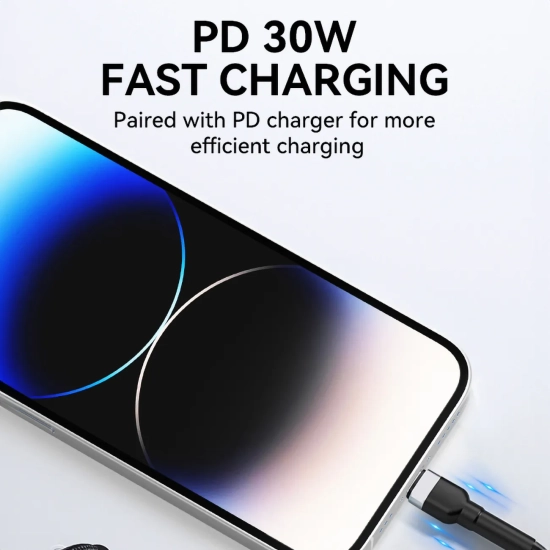 WOZINSKY Kabel przewód do iPhone USB-C - Lightning PD 30W 2m czarny