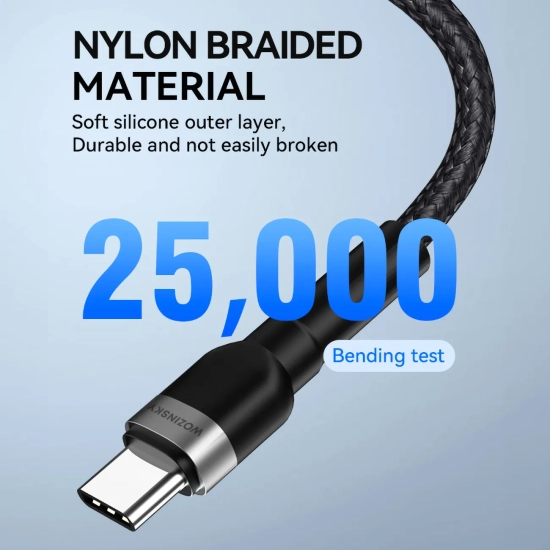 WOZINSKY Kabel przewód do iPhone USB-C - Lightning PD 30W 2m czarny