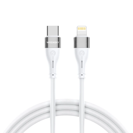 WOZINSKY Kabel przewód do iPhone USB-C - Lightning PD 27W 1m biały
