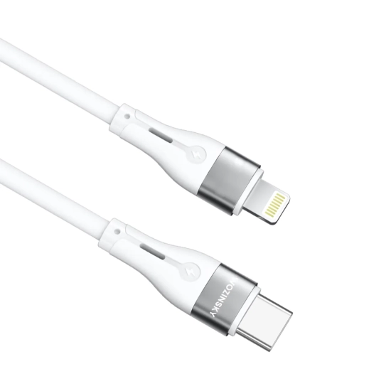 WOZINSKY Kabel przewód do iPhone USB-C - Lightning PD 27W 1m biały