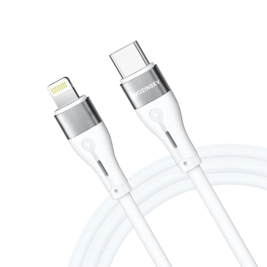 WOZINSKY Kabel przewód do iPhone USB-C - Lightning PD 27W 1m biały