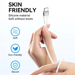 WOZINSKY Trwały elastyczny kabel przewód USB-C - USB-C PD 65W 2m biały