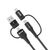 WOZINSKY 4w1 Uniwersalny kabel przewód 2x USB-C 1x USB-A 1x Lightning 60W