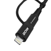 WOZINSKY 4w1 Uniwersalny kabel przewód 2x USB-C 1x USB-A 1x Lightning 60W