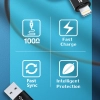 WOZINSKY 4w1 Uniwersalny kabel przewód 2x USB-C 1x USB-A 1x Lightning 60W