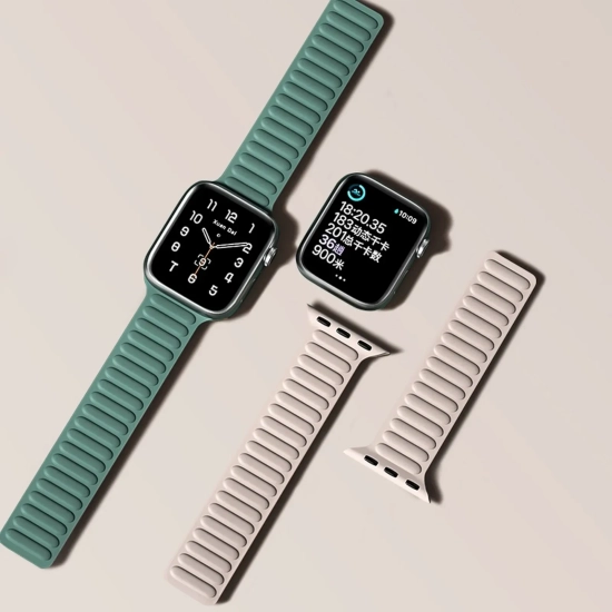 Pasek magnetyczny opaska bransoleta do Apple Watch 41 mm - czerwony