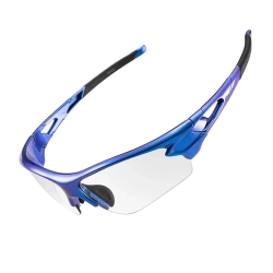 ROCKBROS Okulary rowerowe fotochromowe z filtrem UV 400 niebieskie