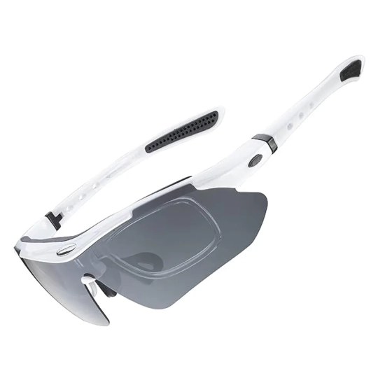 ROCKBROS Okulary rowerowe fotochromowe z filtrem UV 400 białe