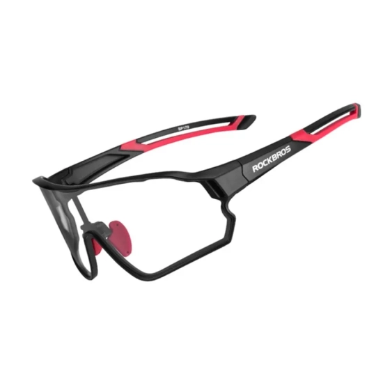 ROCKBROS Okulary rowerowe fotochromowe z ramką i filtrami UV 400 UVA i UVB