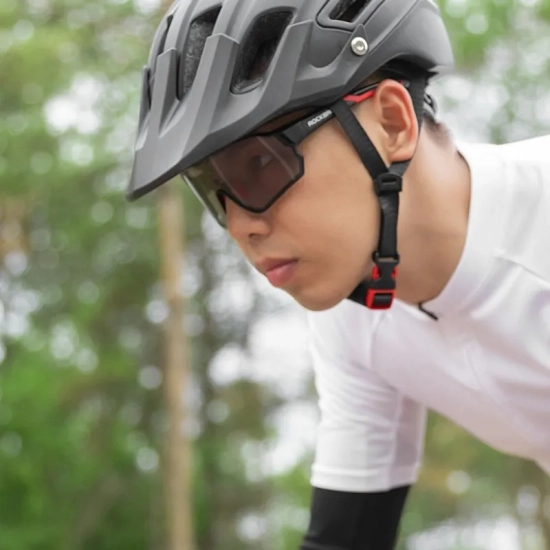 ROCKBROS Okulary rowerowe fotochromowe z ramką i filtrami UV 400 UVA i UVB
