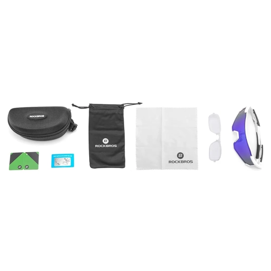 ROCKBROS Okulary rowerowe z polaryzacją i filtrem UV 400 niebieskie