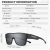 ROCKBROS Okulary rowerowe z polaryzacją ramką i filtrem UV 400 szare
