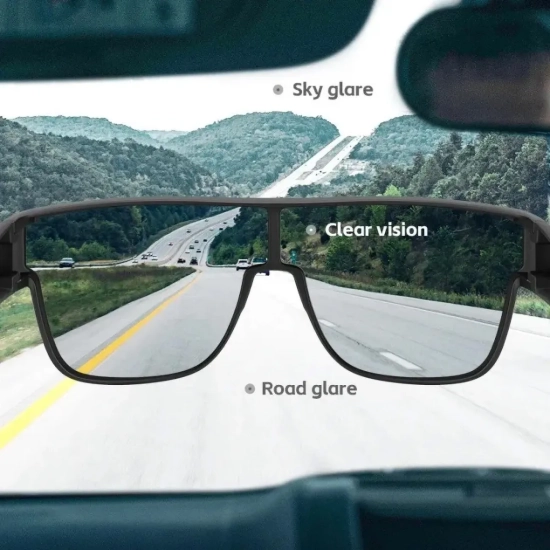 ROCKBROS Okulary rowerowe z polaryzacją ramką i filtrem UV 400 szare