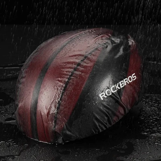ROCKBROS Pokrowiec przeciwdeszczowy na kask rowerowy biały
