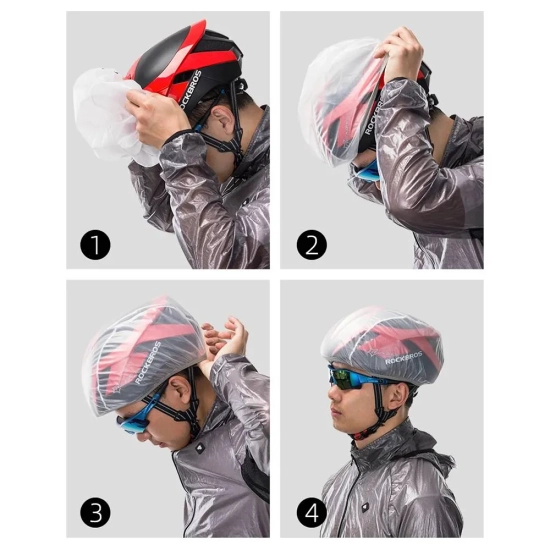 ROCKBROS Pokrowiec przeciwdeszczowy na kask rowerowy zielony